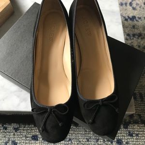 J. Crew Suede Bow Pumps